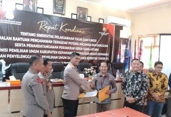 KPU Kepahiang Teken MoU Dengan Polres Kepahiang 