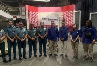 Lanudal Manado saat Sambangi Stasiun TVRI Sulut