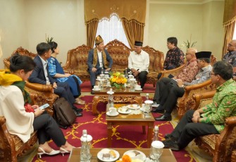 Gubernur Sumbar, Mahyeldi Ansharullah, menyambut kedatangan Gubernur Jeollabuk-Do, Korea Selatan.
