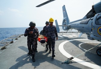 Dua Heli Panther Puspenerbal Ikuti Latgab ASEX-01N di Laut Natuna Utara