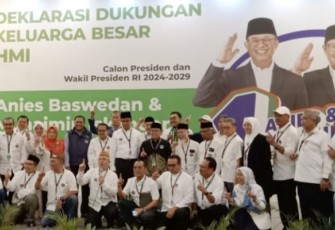 Keluarga Besar HMI saat deklarasi Dukungan AMIN di Pilpres 2024
