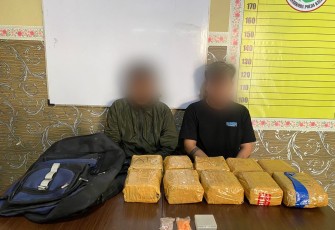 Tersangka dan barang bukti saat diamankan