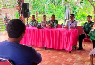 Dandim 1310/Bitung saat memberikan sambutan pada kegiatan sosialisasi