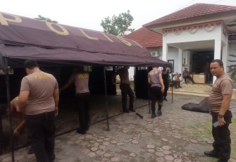 Polres Kepahiang Dirikan Tenda Jaga Kantor KPU