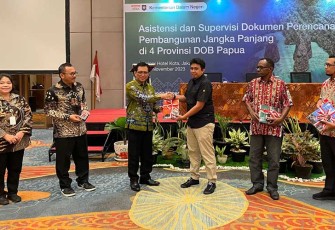 Direktur Jenderal Bina Pembangunan Daerah, Restuardy Daud pada Pertemuan yang digelar di Hotel Luminor, Jakarta.