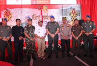 Foto bersama peresmian Subdenpom VI/1-4 PPU