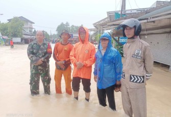 Kondisi banjir di Kabupaten Bangka Barat 