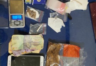 Barang bukti narkoba di TKP
