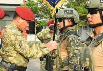 Kasal Laksamana TNI Muhammad Ali saat HUT Kopaska ke 61 di Pondok Dayung, Jakarta 