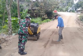 Pemerataan jalan wilayah desa binaan 