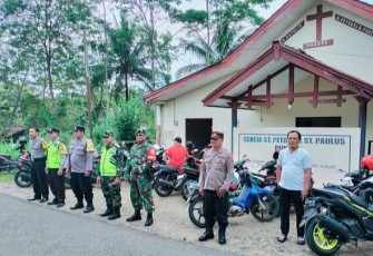 Pengamanan ibadah Paskah di wilayah desa binaan 