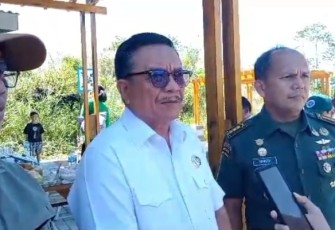Wali Kota Bitung Bersama Kasrem 131/Stg Lepas 10 Ekor Rusa Timor Rinsis 