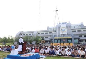 Pelaksanaan sholat idul Adha di Koarmada III Sorong