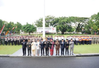 Peringatan HUT Bhayangkara ke 77 di Kabupaten Pacitan, Sabtu (1/7)