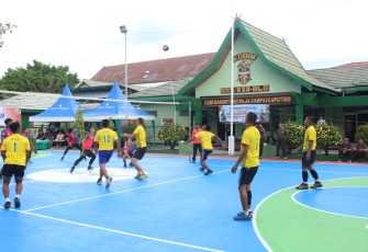 Lomba voli meriahkan HUT ke-65 Kodam Vl Mlw di Kodim 1001/HSU-BLG, Rabu (5/7)