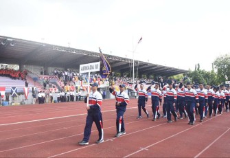 Kontingen Koarmada III Pekan Olahraga Wilayah Timur  2023 di Surabaya, Senin (10/7)