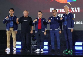 Ketum Korpri Prof Dr Zudan Arif Fakrulloh saat membuka Pornas XVI Korpri 2023 di Kota Semarang Jateng 
