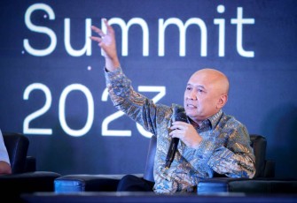 MenkopUKM Teten Masduki saat Road to Indonesia Startup Ecosystem Summit 2023 di Solo Techno Park Surakarta Jawa Tengah, Jum'at (11/8)