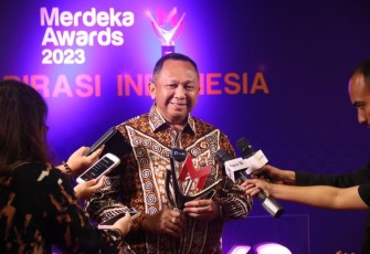 Kapuspenkum Ketut Sumedena saat memberikan keterangan pers 