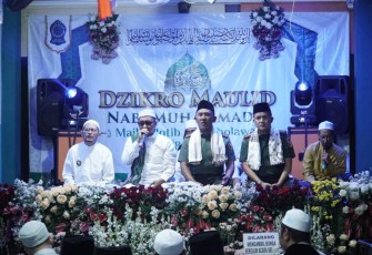 Danrem 081/DSJ Kolonel Inf H Sugiyono saat bersholawat di Nganjuk, Kamis (21/9)