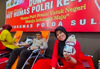 Donor darah peringati HUT Humas Polri ke 72, Senin (2/10)