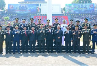 Peringatan HUT Ke-78 TNI di Kodam IV/Diponegoro, Semarang, Kamis (5/10)