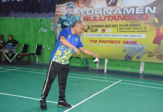 Aksi Kapenrem 023/KS Mayor Inf JE, Situmeang service serve, Selasa (10/10)