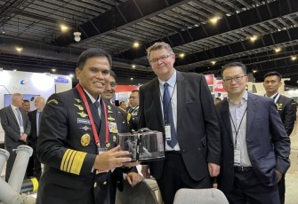 Kasal Laksamana TNI Muhammad Ali saat di IMDEX Asia 2023 Singapura (3/5)