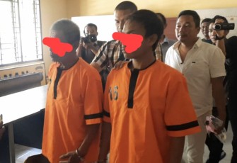 Pelaku pembacokan saat di ciduk polisi