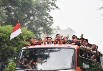 Ketum PSSI Erick Thohir bersama Tim U-22 SEA Games 2023 
