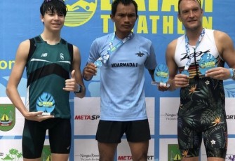 Kopda Hari Rohman raih medali emas event Batam Triathlon Internasional 2023