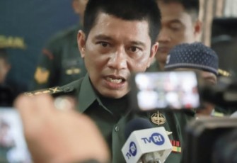 Kapendam I/BB Kolonel Inf Rico J Siagian saat memberikan keterangan pers 