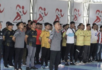 Pembukaan Lomba Futsal antar UPT Kanwil Kemenkumham Banten di Lapas Cilegon, Selasa (15/8)