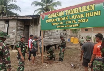 Sasaran tambahan TMMD ke 118 Kodim 0902/Berau, Kamis (21/9)