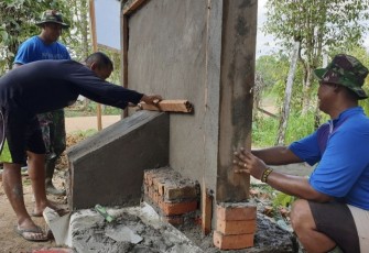 Pembangunan Tugu Prasasti TMMD ke 118 Kodim Berau