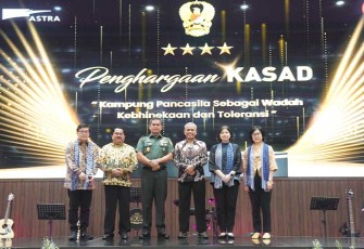 Kasad Jenderal TNI Maruli Simanjuntak, M.Sc, saat menggelar Dialog Kebangsaan dan Pemberian Penghargaan Kampung Pancasila Tahun 2023 di Markas Besar Angkatan Darat (Mabesad), Jakarta, Jumat malam (8/12/2023).
