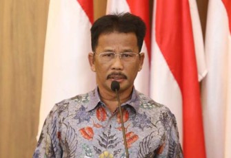 Kepala BP Batam, Muhammad Rudi dalam agenda peluncuran (Launching) Program Pengembangan Pulau Rempang di Sekretariat Kementerian Koordinator Bidang Perekonomian, Rabu (12/4/2023).