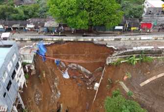 Pasca Longsor Jalan Nasional Bogor-Sukabumi