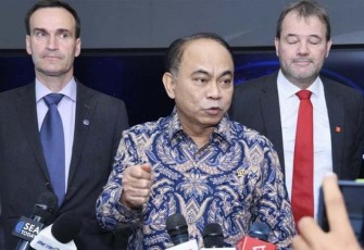 Menkominfo Budi Arie Setiadi saat beri keterangan pers kepada jurnalis di Kantor Kementerian Kominfo, Jakarta Pusat, Rabu (20/09/2023).