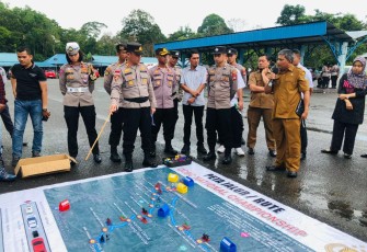 Polres Bintan saat Apel Gelar Pasukan Pengamanan OCBC National Championship