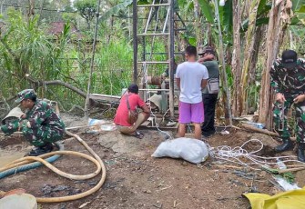 Kodim 0801/Pacitan Selesaikan Pengeboran Sumur