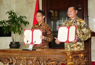 Panglima TNI dan Kemenkes RI saat Tandatangani MoU di Mabes TNI, Cilangkap, Jakarta Timur, Senin (6/11/2023).
