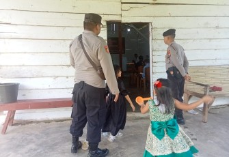 Polsek Kaur Selatan Laksanakan Pengamanan Ibadah Mingguan Umat Kristiani