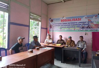 Kanit Binmas Polsek Lebong Utara Hadiri Sosialisasi PTSL