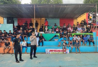 Polsek Giri Mulya Saat Pengamanan Turnamen Futsal