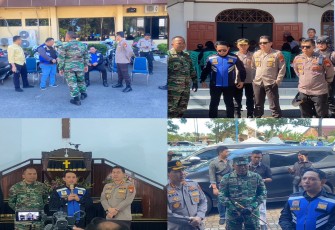 Bersama Forkopimda, Polresta Bengkulu Patroli ke Gereja- Gereja dan Pasar Panorama