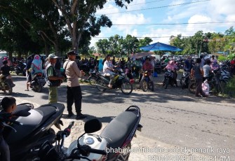 Polsek Penarik Raya Perketat Patroli di Pasar Menjelang Lebaran
