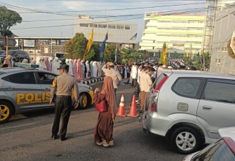 Berikan Kenyamanan Beribadah, Polda Bengkulu Gelar Pengamanan Salat Ied