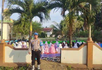 Beri Rasa Aman, Jajaran Polsek Putri Hijau Melaksanakan Pam Solat Idul Fitri 1444 H