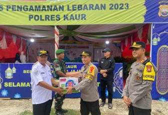 Kapolres Kaur dan Bupati Cek Pospam dan Posyan Lebaran 